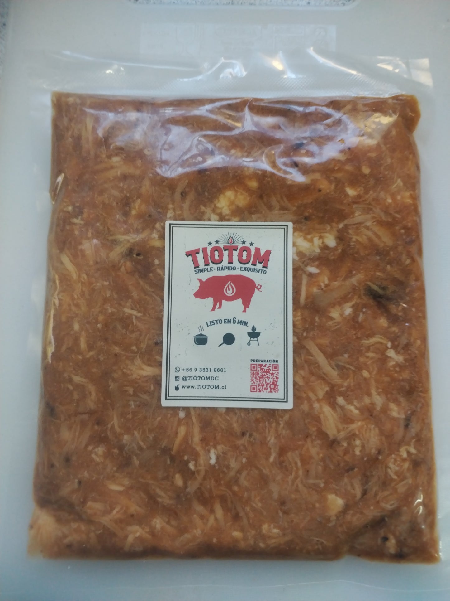 Pulled Pork BBQ 500 g Sin  Gluten